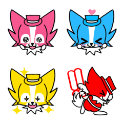 [LINE絵文字] パピヨン PJN キャラクター「P.J」の画像