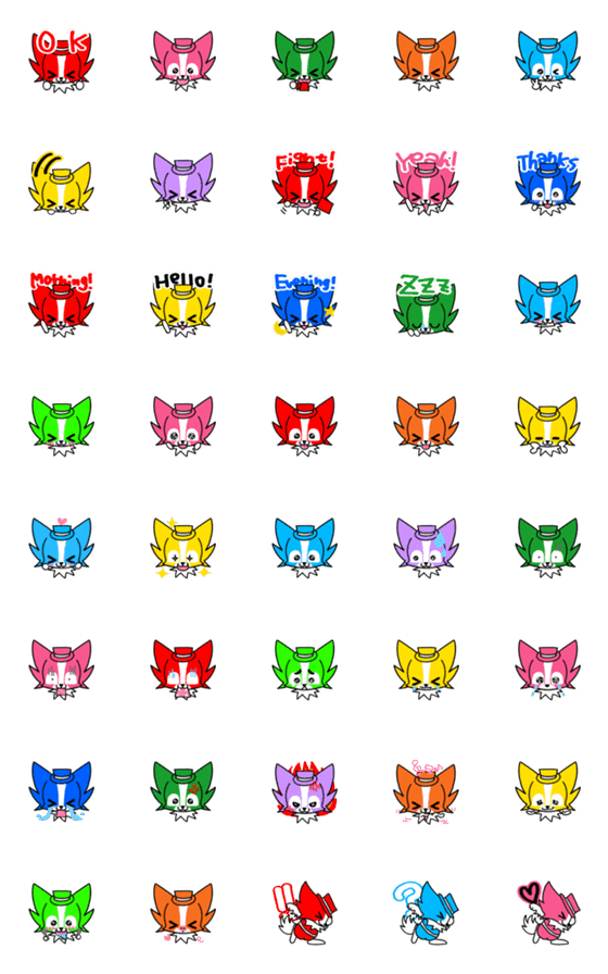 [LINE絵文字]パピヨン PJN キャラクター「P.J」の画像一覧