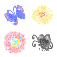 [LINE絵文字] 蝶と花の季節の画像