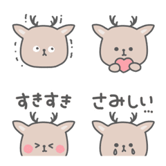 [LINE絵文字] ゆるかわ子鹿さん ♡ ミニスタンプ付き ˊ˗の画像