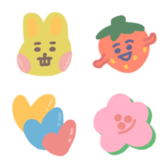 [LINE絵文字] Fun Animals, Plants and Shapes Emojisの画像