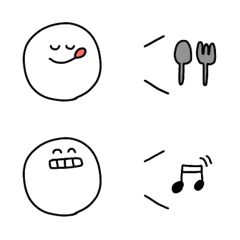 [LINE絵文字] Simple てがき 白ニコちゃんの画像