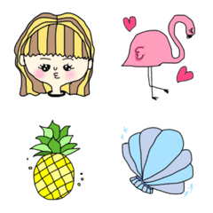 [LINE絵文字] summer style 1の画像