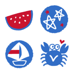 [LINE絵文字] ブルー＆マリン絵文字の画像
