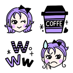 紫×黒☆ガーリー絵文字
