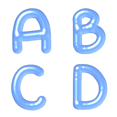 [LINE絵文字] Shining blue ABCの画像