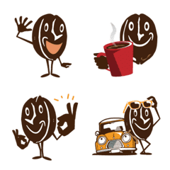 [LINE絵文字] ビーンズトーク コーヒー豆くんの絵文字の画像