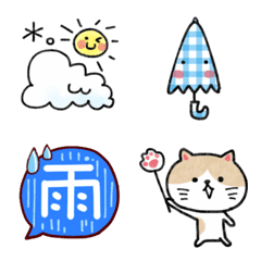 [LINE絵文字] お天気絵文字（雨・晴れ・防災）の画像