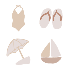 [LINE絵文字] Beige in Summerの画像