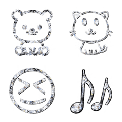 [LINE絵文字] クリスタルダイヤ絵文字のスタンプの画像