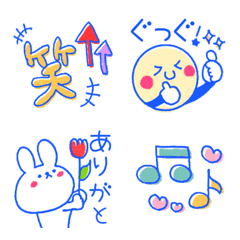 [LINE絵文字] 爽やかブルーえもじ❤の画像