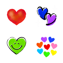 [LINE絵文字] 8colors Heartの画像