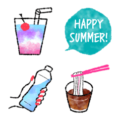 [LINE絵文字] 大人カラフル♡SUMMER mixの画像