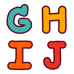 [LINE絵文字] 70s alphabetの画像