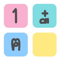 [LINE絵文字] Number and Thai ETC in Squareの画像