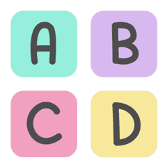 [LINE絵文字] ABC English Alphabet in Squareの画像