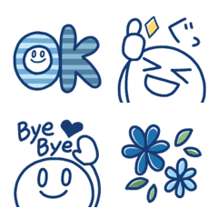 [LINE絵文字] シンプルくんの涼しげな日常絵文字の画像