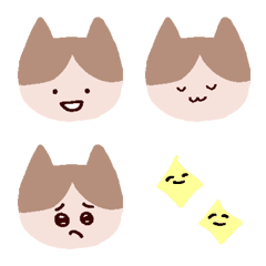 [LINE絵文字] こんがりハチワレねこ 絵文字の画像