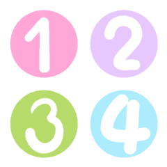 Number circle pastel colorful emojiの絵文字メイン画像