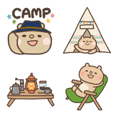 [LINE絵文字] クマのキャンプ絵文字2！！の画像