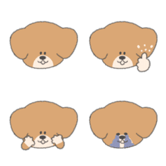 【絵文字】べーグルはビーグル(顔だけ)の絵文字メイン画像