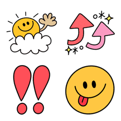 [LINE絵文字] カラフル！使える絵文字の画像