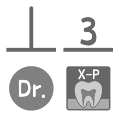 [LINE絵文字] 歯科の業務連絡(1) 【歯式】の画像