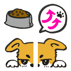 [LINE絵文字] やんちゃ柴犬 茶々 毎日使える絵文字の画像