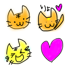 [LINE絵文字] lucky cat.She name is Kamachan.の画像