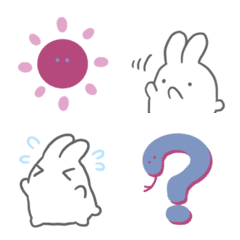 もちもちうさぎ46の絵文字メイン画像
