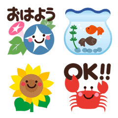 [LINE絵文字] ほっこり夏絵文字の画像