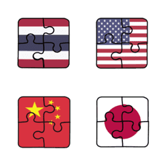 [LINE絵文字] Jigsaw flag 02の画像