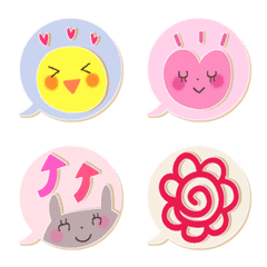 [LINE絵文字] サクっと送れる＊吹き出しの画像