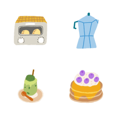 [LINE絵文字] Cute Cafe Collection Emojiの画像