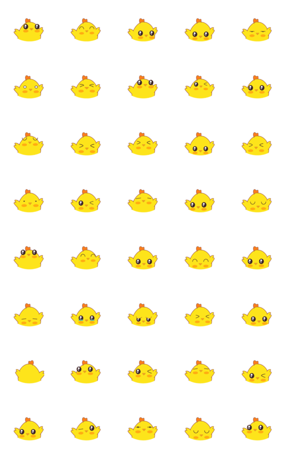 [LINE絵文字]Baby Chicken_Emojiの画像一覧