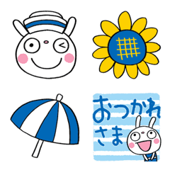 [LINE絵文字] 大人マリン☆ふんわかうさぎ絵文字の画像