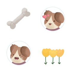 [LINE絵文字] The little dog message to her masterの画像