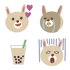 [LINE絵文字] ミルクティーうさぎの毎日使える絵文字の画像