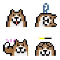 ドット絵 ピクセルコーギーの絵文字メイン画像