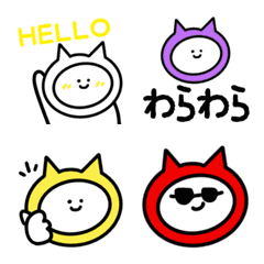 [LINE絵文字] カラフルキャットの画像