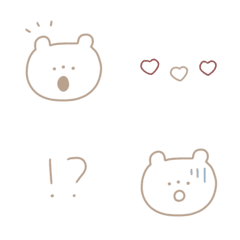 [LINE絵文字] ◎ simple くま ◎の画像