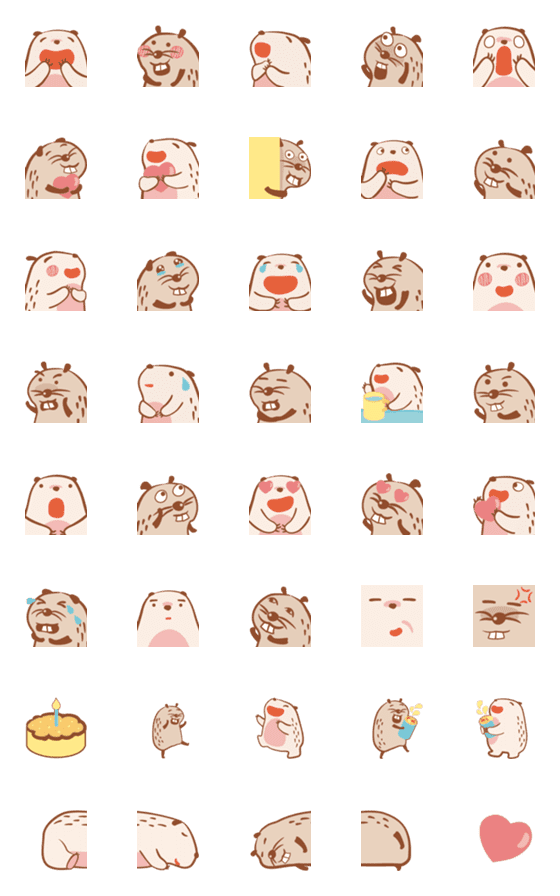 [LINE絵文字]DoDo＆MiOの日常の絵文字の画像一覧