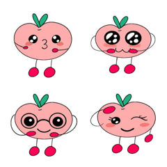 [LINE絵文字] cute peachesの画像