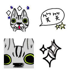 [LINE絵文字] 猫 キジトラのキーちゃん日常の画像