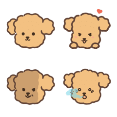 [LINE絵文字] Jjobab : Though cranky, lovely Poodleの画像