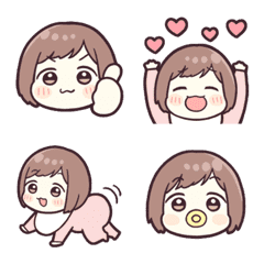 [LINE絵文字] ジャージちゃんの絵文字5(ベビー)の画像