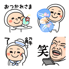 [LINE絵文字] ホワイトタイツちゃんの絵文字⑥の画像