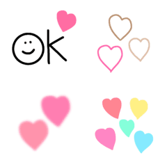 [LINE絵文字] 【ハート♡Heart♡毎日使える絵文字】の画像