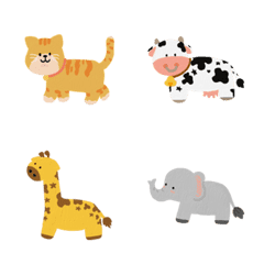 [LINE絵文字] Drawlipopi_s|Cute animals with oil brushの画像