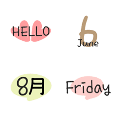 [LINE絵文字] month, day and Emojiの画像